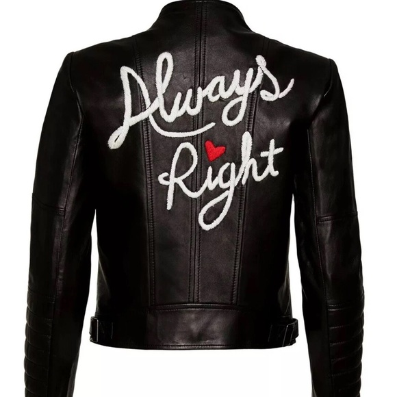 Alice + Olivia Black Leather Jacket “Always Right” - Picture 4 of 5